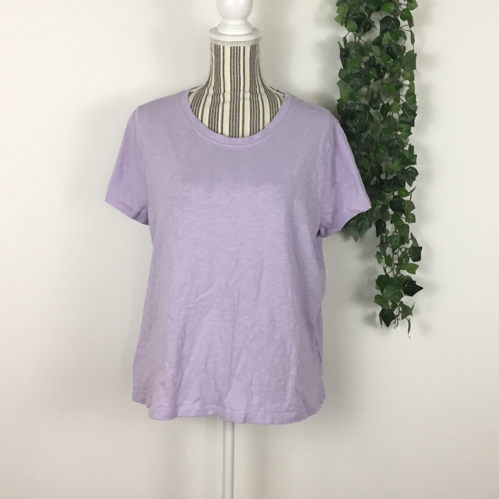 J. Crew lavender sz XL short sleeve shirt